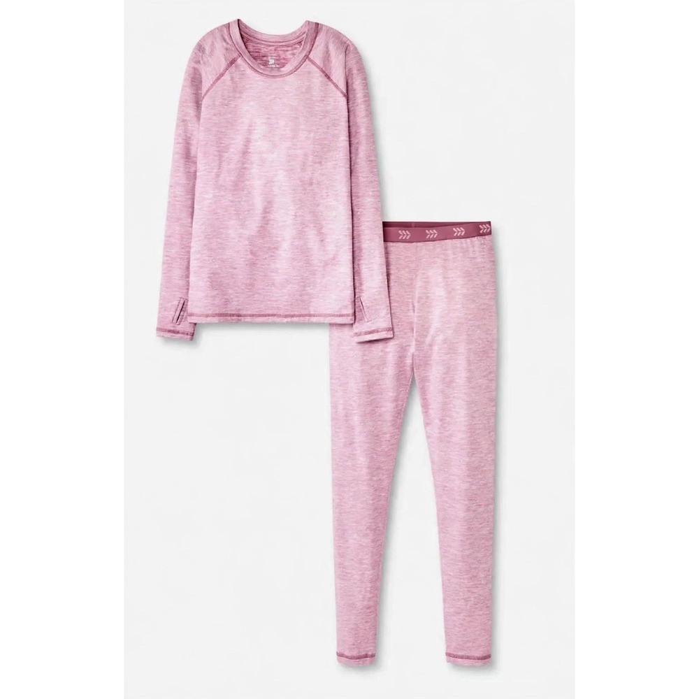 NWT All in Motion Girls Mid-Weight Thermal Set, Sz S, M